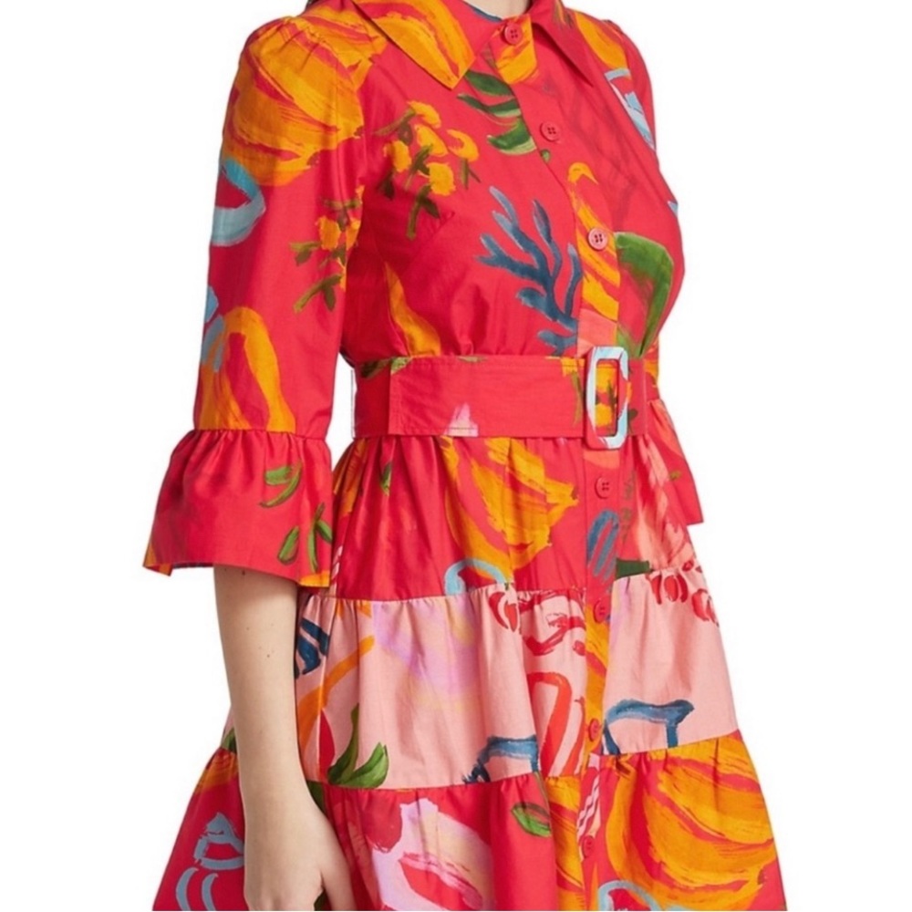 NWT Farm Rio Mixed Fruits Ocean Minidress in Medium